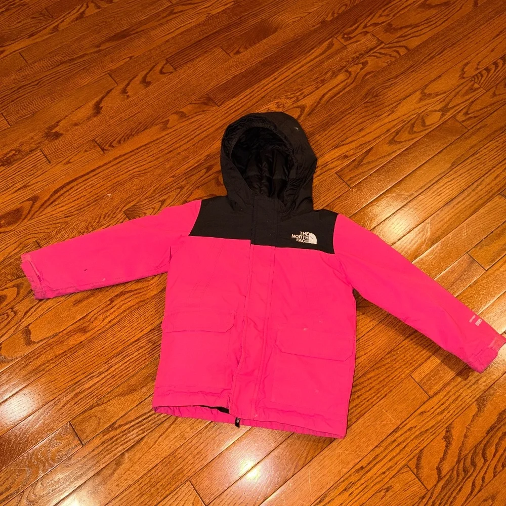 The North Face Fuchsia and Black Hooded Jacket